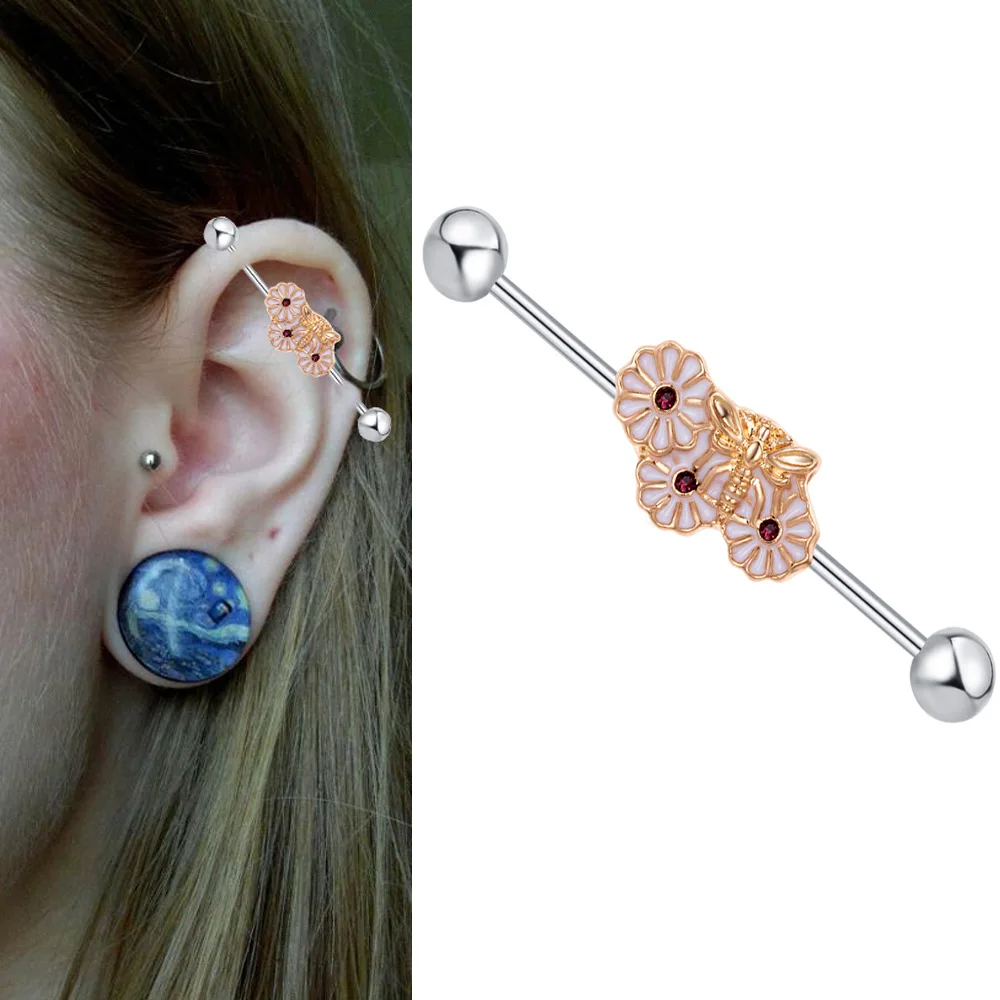 14G Industrial Barbell Long Ear Piercing Helix Tragus Cartilage Earrings Unisex Punk Body Jewelry
14G Industrial Barbell Long Ear Piercing Helix Tragus Cartilage Earrings Unisex Punk Body Jewelry