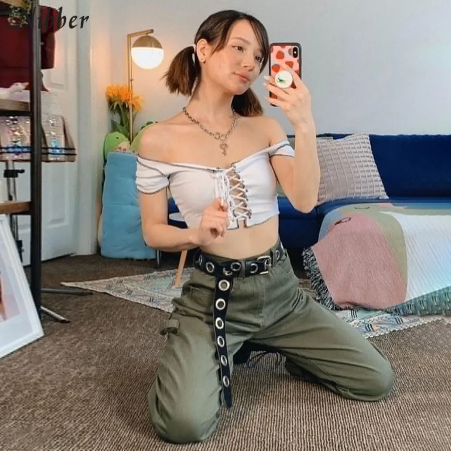 Nibber harajuku punk black hollow out lace up tees crop top woman summer casual bodycon sexy low chest party streetwear t-shirt
Nibber harajuku punk black hollow out lace up tees crop top woman summer casual bodycon sexy low chest party streetwear t-shirt