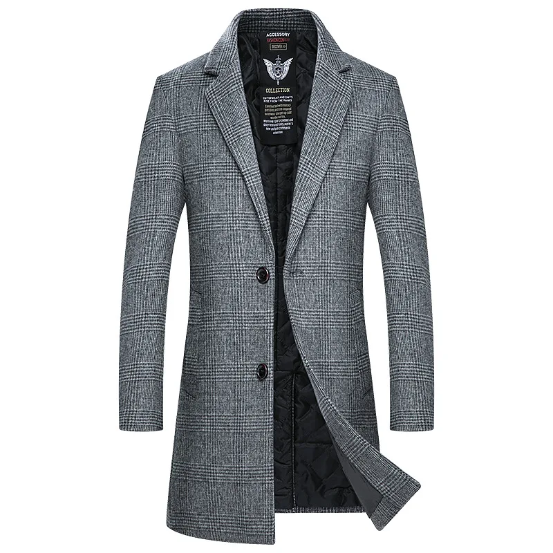 New Woolen Overcoat Men Autumn Winter Casual Plaid Single Breasted Thick Mens Wool Coat High Quality Size M L XL 2XL 3XL 4XL
New Woolen Overcoat Men Autumn Winter Casual Plaid Single Breasted Thick Mens Wool Coat High Quality Size M L XL 2XL 3XL 4XL