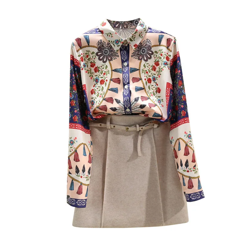 Spring Autumn Women's Blouse Palace Style Hit Color Floral Long-sleeved Top Retro French Print Loose Female Tops LL307
Spring Autumn Women's Blouse Palace Style Hit Color Floral Long-sleeved Top Retro French Print Loose Female Tops LL307