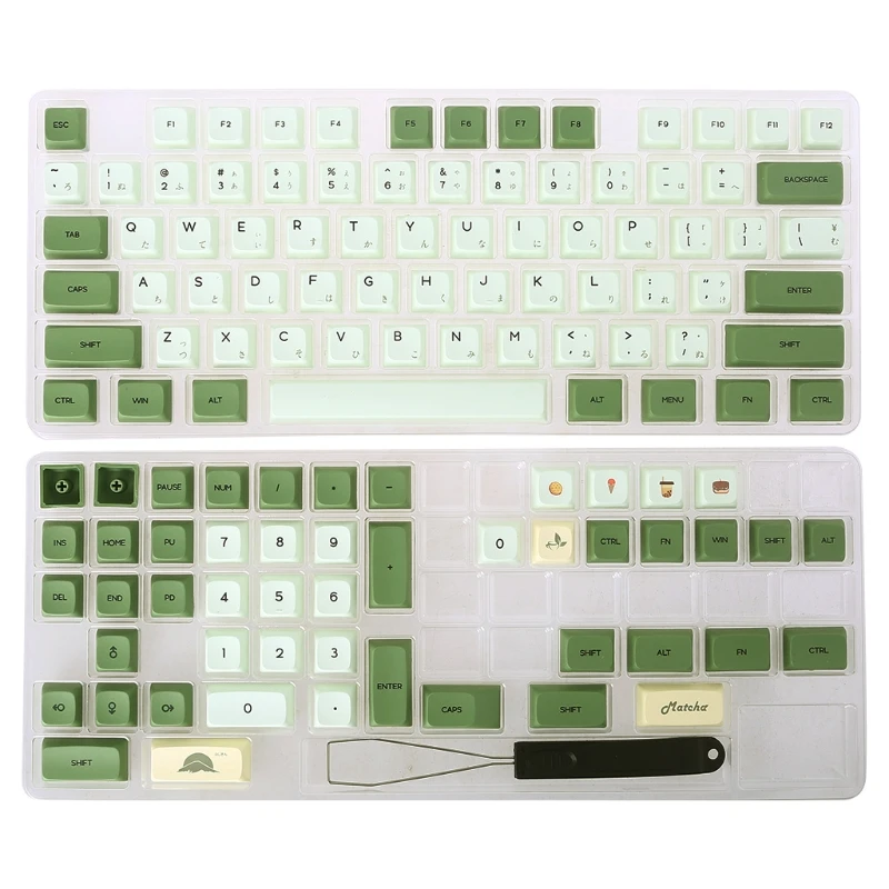 124 Keys Matcha Keycaps for Mechanical Keyboard PBT Heat Tint Sublimation Green
124 Keys Matcha Keycaps for Mechanical Keyboard PBT Heat Tint Sublimation Green