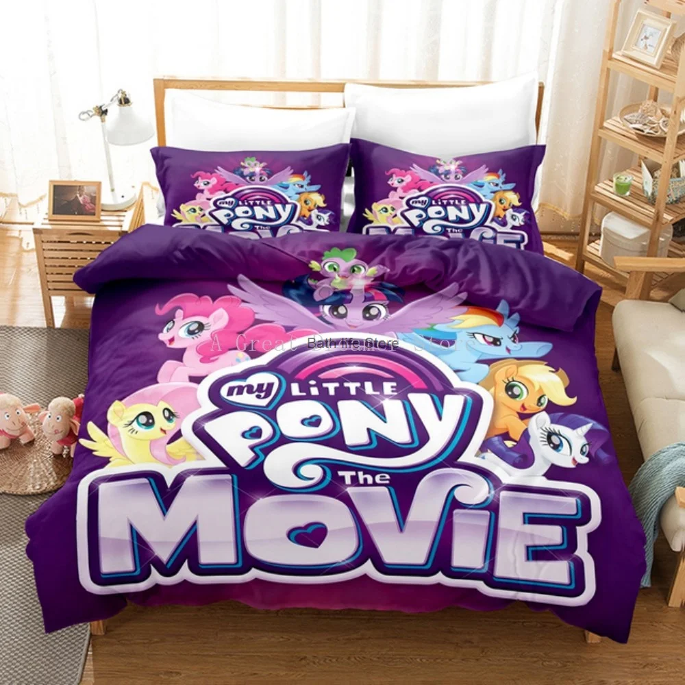 

Cartoon Unicorn Pony Bedding Cover Bedding Set Girls Kids Duvet Cover Lovely Comforter Bed Linen Bed Set Cute Kawaii
