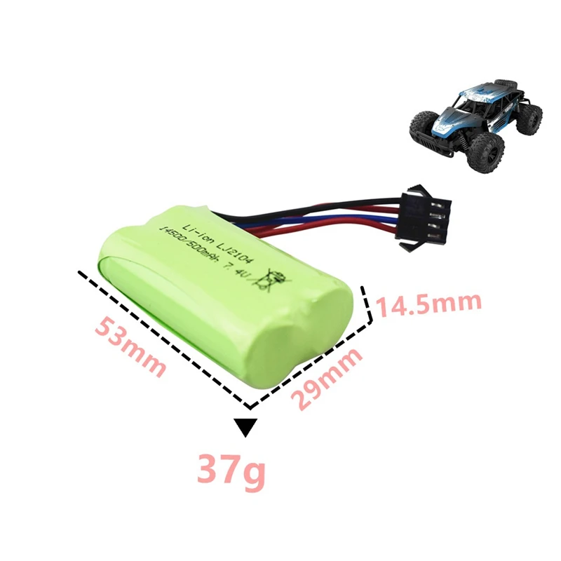 Original 7.4V 500mAh Lithium Battery For EC16 remote control Spare Battery Model Car Model High-Rate Li-Po Battery
Original 7.4V 500mAh Lithium Battery For EC16 remote control Spare Battery Model Car Model High-Rate Li-Po Battery