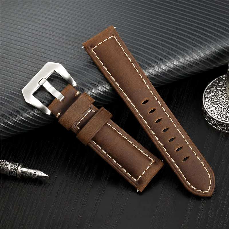 Handmade Vintage Genuine Leather Watchbands Crazy Horse Cowhide Strap 20mm 22mm 24mm 26mm Replace Straps Watch Accessories
Handmade Vintage Genuine Leather Watchbands Crazy Horse Cowhide Strap 20mm 22mm 24mm 26mm Replace Straps Watch Accessories