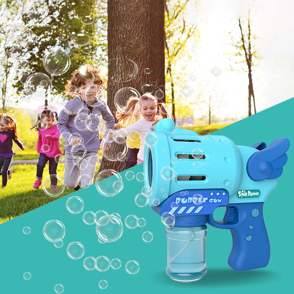 Electric Cartoon Bubble Machine Bubble Maker with Light Automatic Gun Shape Continuous Stream Bubble Indoor Outdoor Toy for Kids
Electric Cartoon Bubble Machine Bubble Maker with Light Automatic Gun Shape Continuous Stream Bubble Indoor Outdoor Toy for Kids
