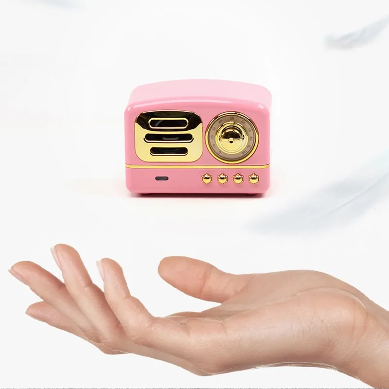 Portable Bluetooth Speaker Retro Mini Wireless Radio USB/TF Card Music Player HIFI Subwoofer |