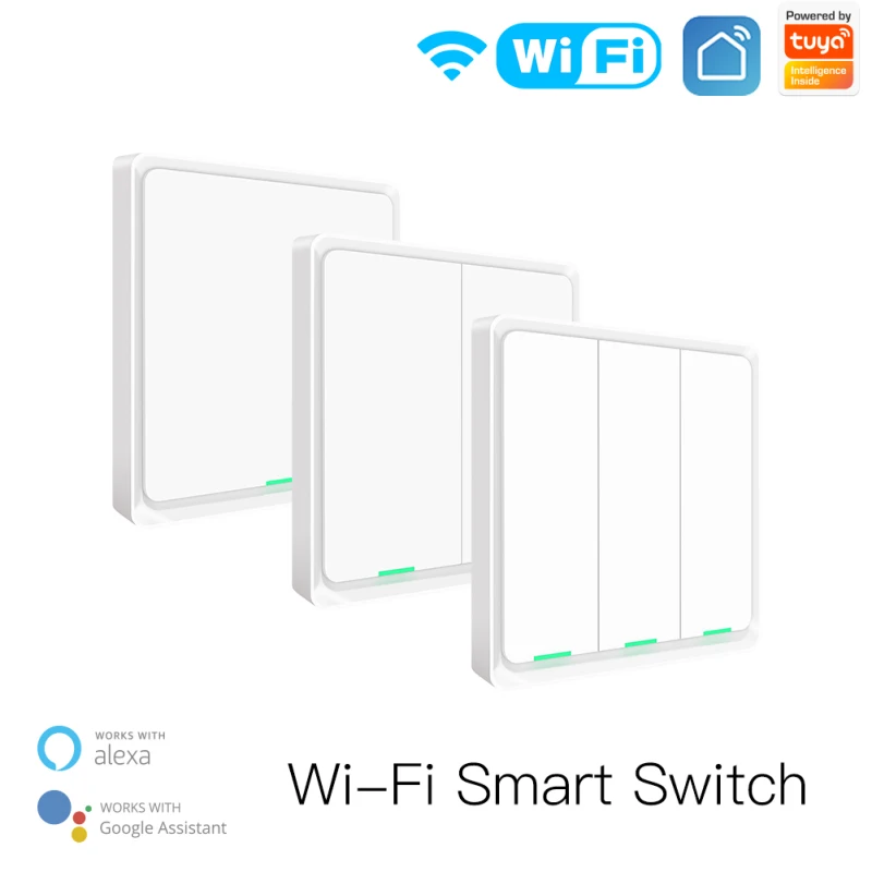 Tuya WiFi smart switch Wall Light Switch lighting button work with Smart Life voice control via Alexa (Required Neutral Wire)
Tuya WiFi smart switch Wall Light Switch lighting button work with Smart Life voice control via Alexa (Required Neutral Wire)