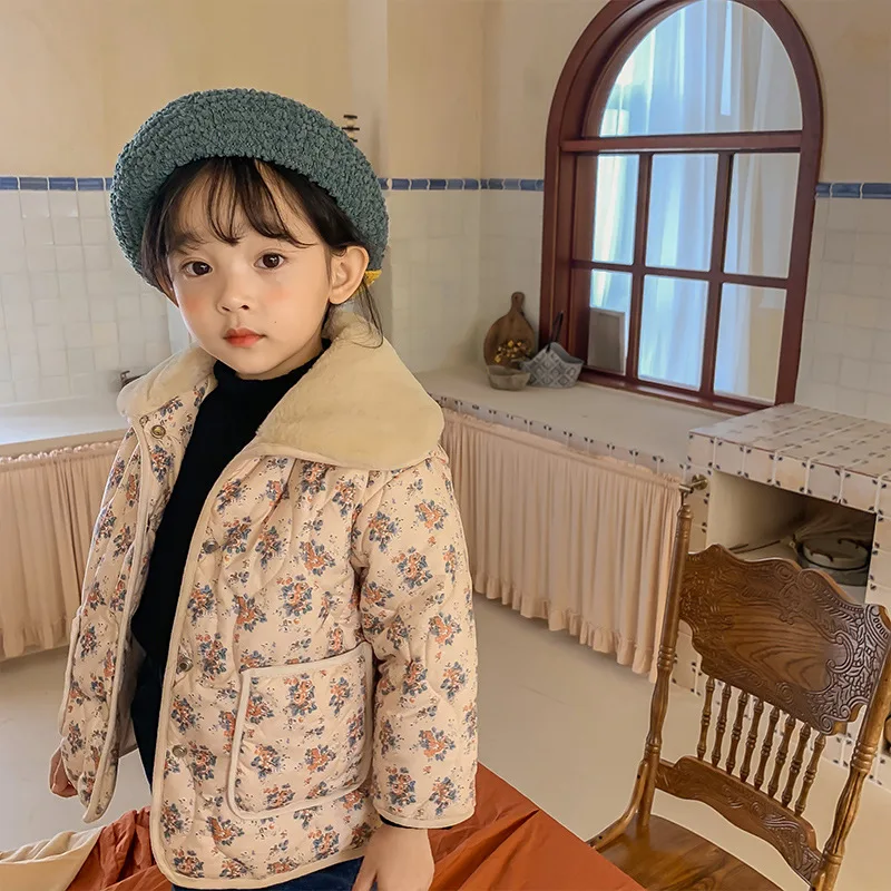 Winter Baby Girls Floral Printed Long Coats Thicken Warm Korean Style Kids Padded Cotton Parkas Children Quilting Outerwear 2021
Winter Baby Girls Floral Printed Long Coats Thicken Warm Korean Style Kids Padded Cotton Parkas Children Quilting Outerwear 2021