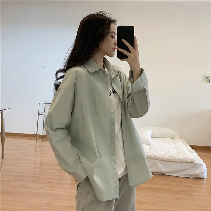 Spring and Summer Candy Color Loose Long-Sleeved Shirt Women's Design Sense Non-mainstream Slimming Versatile Bandage Dress
Spring and Summer Candy Color Loose Long-Sleeved Shirt Women's Design Sense Non-mainstream Slimming Versatile Bandage Dress