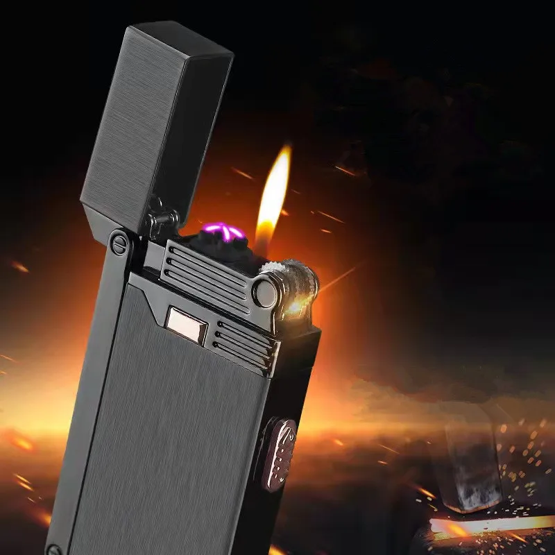 Creative Two-in-one Electric Turbo Lighter USB Double Arc Plasma Grinding Wheel Lighter Cigar Accessories Men’s Gift
Creative Two-in-one Electric Turbo Lighter USB Double Arc Plasma Grinding Wheel Lighter Cigar Accessories Men’s Gift