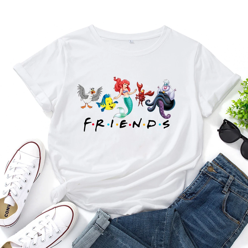 FRIENDS Mermaid Pattern T-shirt Femme Cute Funny T Shirt for Woman Tops Aesthetic Fashion Clothes T Shirts Cotton Woman
FRIENDS Mermaid Pattern T-shirt Femme Cute Funny T Shirt for Woman Tops Aesthetic Fashion Clothes T Shirts Cotton Woman