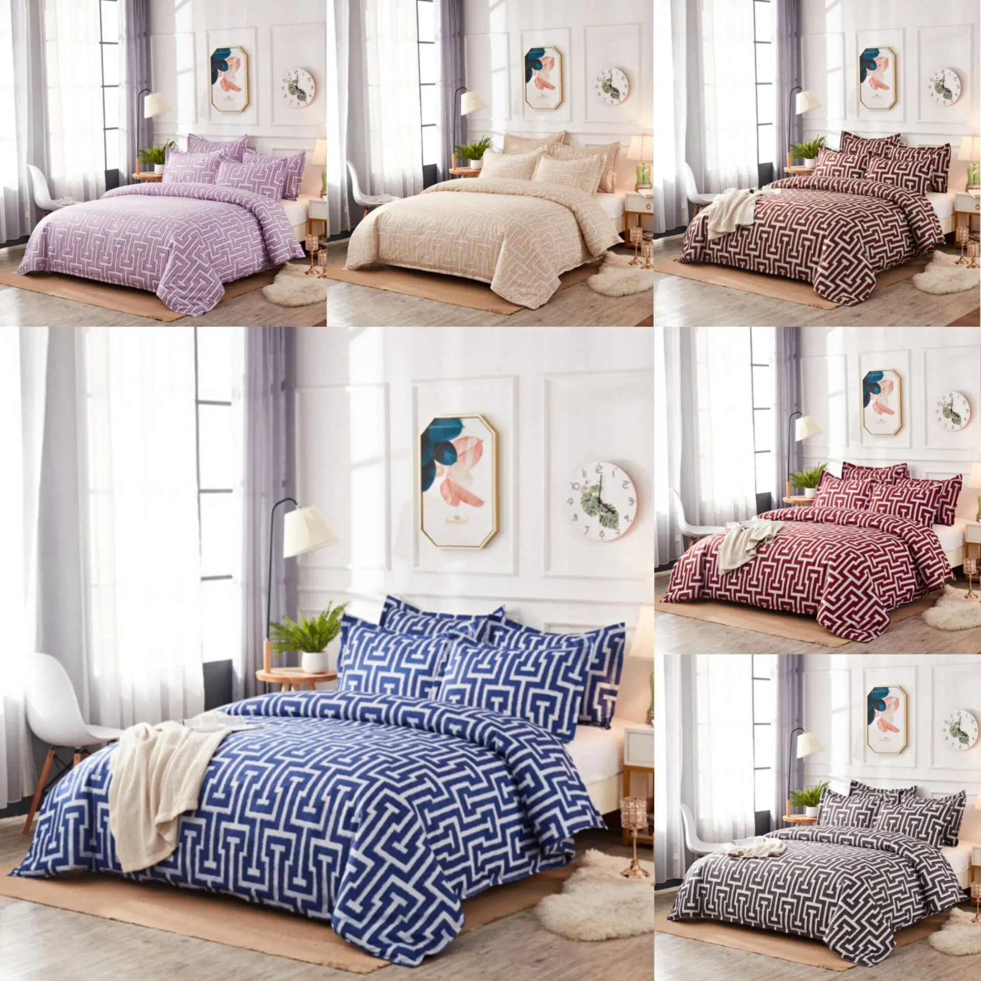 Geometric Plaid Duvet Cover Queen Nordic Fashion Print Bedding Sets Double King Quilt Covers Bedclothes (No Bed Sheet)
Geometric Plaid Duvet Cover Queen Nordic Fashion Print Bedding Sets Double King Quilt Covers Bedclothes (No Bed Sheet)