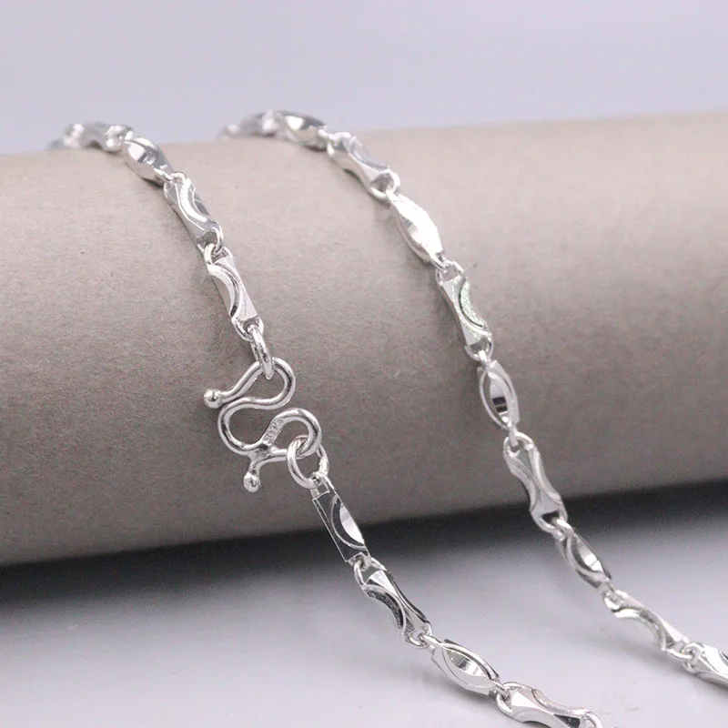 Real Silver 925 Necklace For Men Ingots Chain 3.0mmW Vintage Silver Jewelry Chain Women's Sweater Necklace 55cmL
Real Silver 925 Necklace For Men Ingots Chain 3.0mmW Vintage Silver Jewelry Chain Women's Sweater Necklace 55cmL