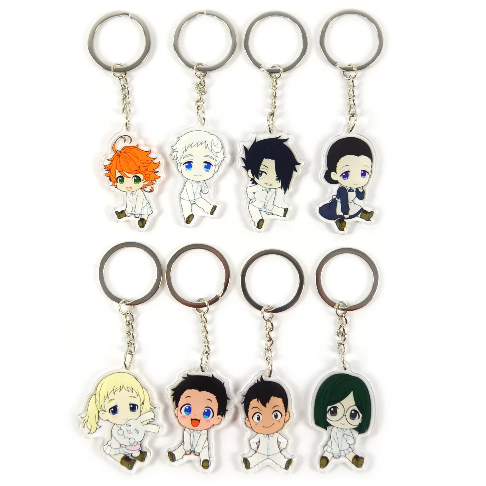 Hot Comic The Promised Neverland Keychain Cartoon Print Double Side Acrylic Cosplay Accessories Men Women Pendant Keyring Gift
Hot Comic The Promised Neverland Keychain Cartoon Print Double Side Acrylic Cosplay Accessories Men Women Pendant Keyring Gift