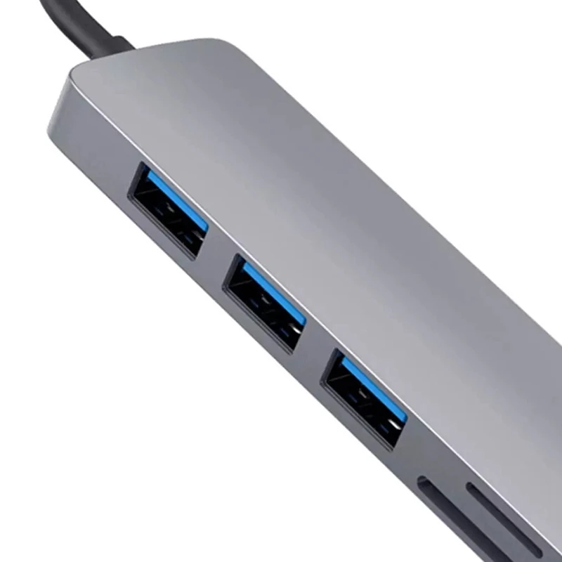 USB C Hub Multi-Port Adapter-6 in 1 Portable Compatible with 4K HDMI Output, Suitable for Mobile Phone Laptop PC
USB C Hub Multi-Port Adapter-6 in 1 Portable Compatible with 4K HDMI Output, Suitable for Mobile Phone Laptop PC
