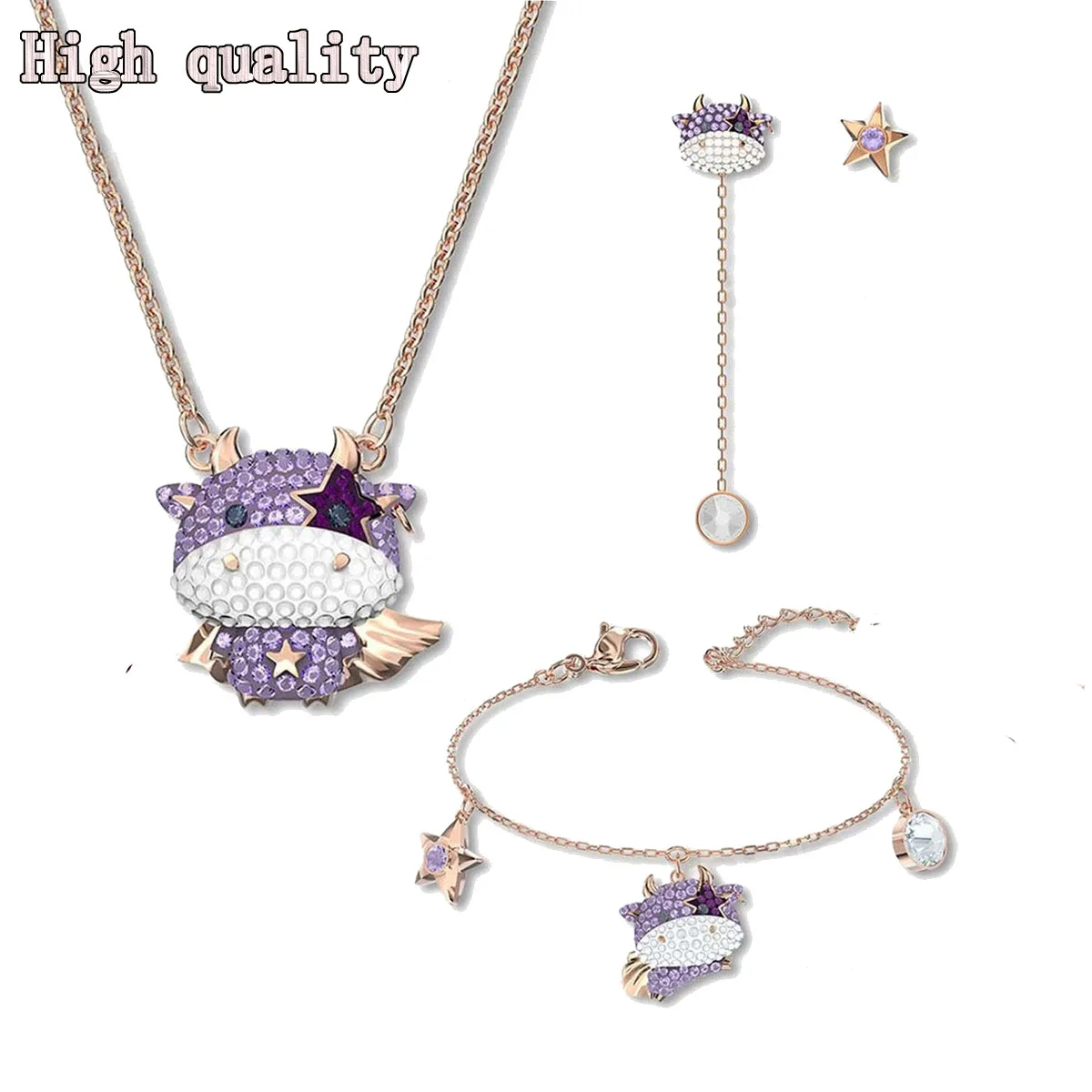 2021 SWA 1:1 NEW Fashion Jewelry High Quality Charming Fun Color Zodiac Bull Star Necklace Female Romantic New Year Gift
2021 SWA 1:1 NEW Fashion Jewelry High Quality Charming Fun Color Zodiac Bull Star Necklace Female Romantic New Year Gift