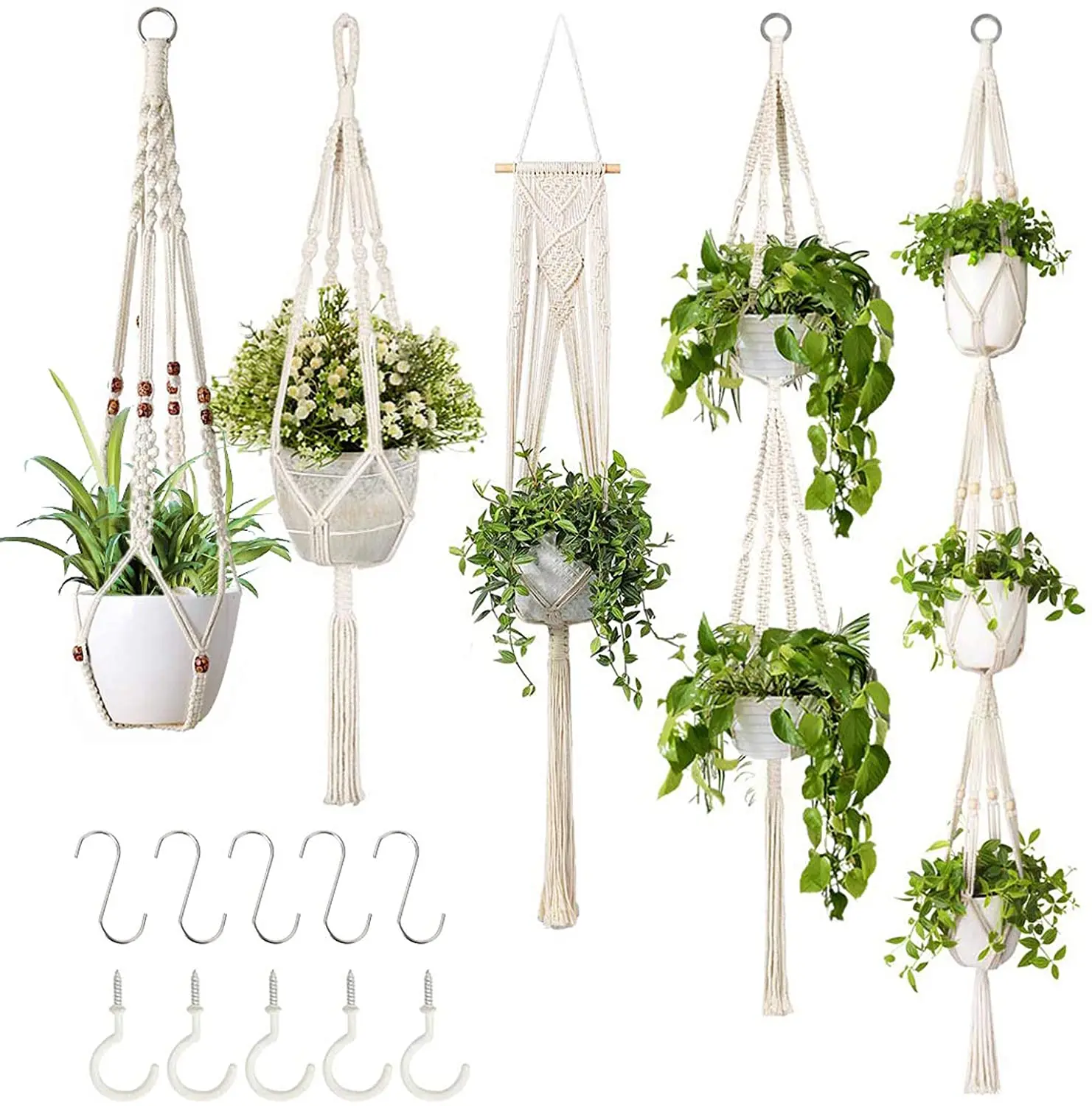 Plant Hanger Macrame Hangers Macrame Wall Hanging Plant Holder Air Plant Planters For Indoor Plants outdoor Plants Hanging Pot 
Plant Hanger Macrame Hangers Macrame Wall Hanging Plant Holder Air Plant Planters For Indoor Plants outdoor Plants Hanging Pot