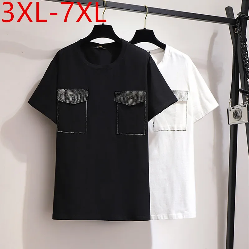 Missfansiqi Plus Size 3XL 4XL 5XL 6XL 7XL 2021 New Summer Tops For Women Loose Casual Short Sleeve Cotton Pocket O-Neck T-shirt
Missfansiqi Plus Size 3XL 4XL 5XL 6XL 7XL 2021 New Summer Tops For Women Loose Casual Short Sleeve Cotton Pocket O-Neck T-shirt