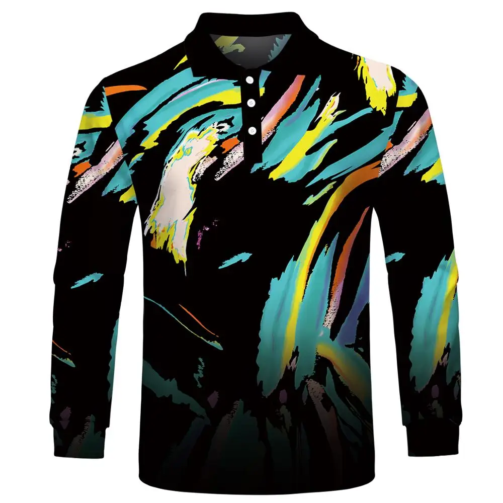 YFFSHI Fashion Design Men 3D Polo Shirts Colors Casual Long Sleeve Shirts Mens Hip Hop Party Polyester Breathable Polo Shirts
YFFSHI Fashion Design Men 3D Polo Shirts Colors Casual Long Sleeve Shirts Mens Hip Hop Party Polyester Breathable Polo Shirts