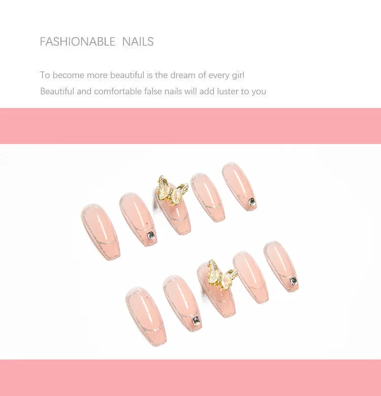 24pcs Butterfly Nail Patch Glue Type Removable Long Paragraph Fashion Manicure Wearable False Nails Patch STTX889
24pcs Butterfly Nail Patch Glue Type Removable Long Paragraph Fashion Manicure Wearable False Nails Patch STTX889