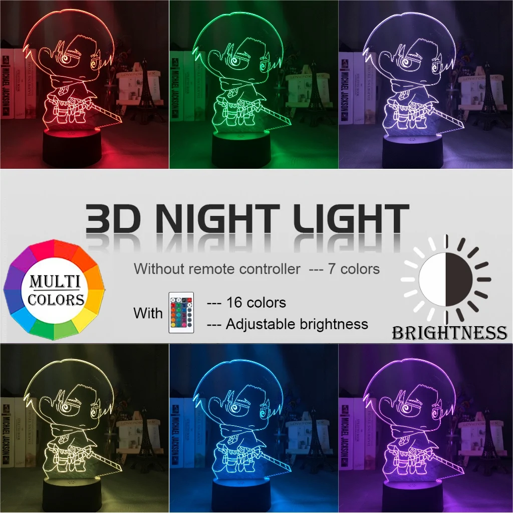 3D Night Light Animation Light on The Chibi Map of Titan Levi Ackerman Color Night Light Gift for Bedroom Decoration
3D Night Light Animation Light on The Chibi Map of Titan Levi Ackerman Color Night Light Gift for Bedroom Decoration