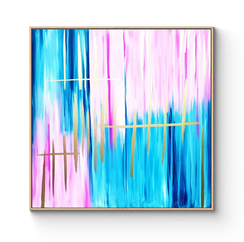 Pink Fuchsia Acrylic Abstract Painting On Canvas Gold Leaf Art Blue Painting Wall Art Canvas Oversize Paintings Artwork
Pink Fuchsia Acrylic Abstract Painting On Canvas Gold Leaf Art Blue Painting Wall Art Canvas Oversize Paintings Artwork