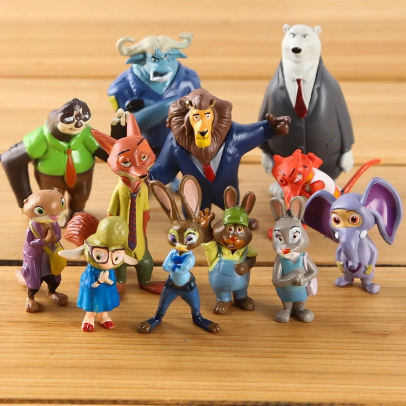 Новый Disney с принтом героев мультфильма зверополис игрушки Aiunci 12 шт набор Лисом