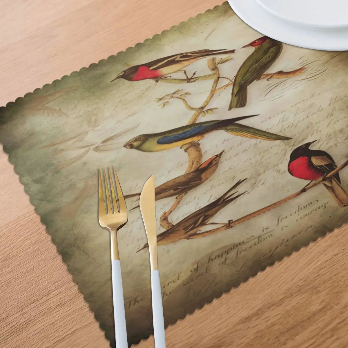 6 PCS Placemat Art Ibises Bird Arrangement Water (1) Fabric Table Mats Tableware Kitchen Tool Table Mats
6 PCS Placemat Art Ibises Bird Arrangement Water (1) Fabric Table Mats Tableware Kitchen Tool Table Mats