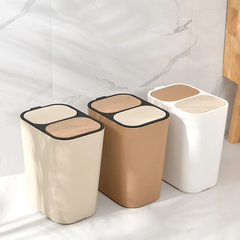 Household Kitchen Living Room Hand Press Trash Can PP Rubbish Garbage Storage Can Push-type Double-lid Sortable Waste Bin ZH205
Household Kitchen Living Room Hand Press Trash Can PP Rubbish Garbage Storage Can Push-type Double-lid Sortable Waste Bin ZH205