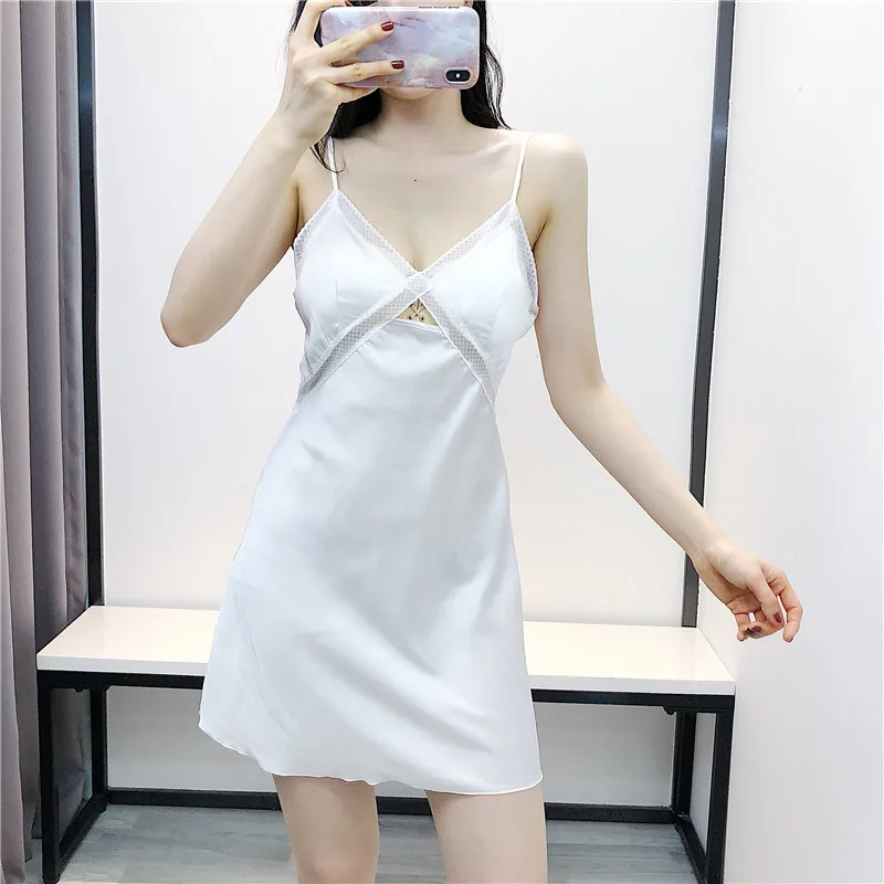 Backless Sleepdress Lace Summer Kimono Dressing Gown For Women Spaghetti Strap Nightwear Hollow Out Sleepwear Intimate Lingerie
Backless Sleepdress Lace Summer Kimono Dressing Gown For Women Spaghetti Strap Nightwear Hollow Out Sleepwear Intimate Lingerie
