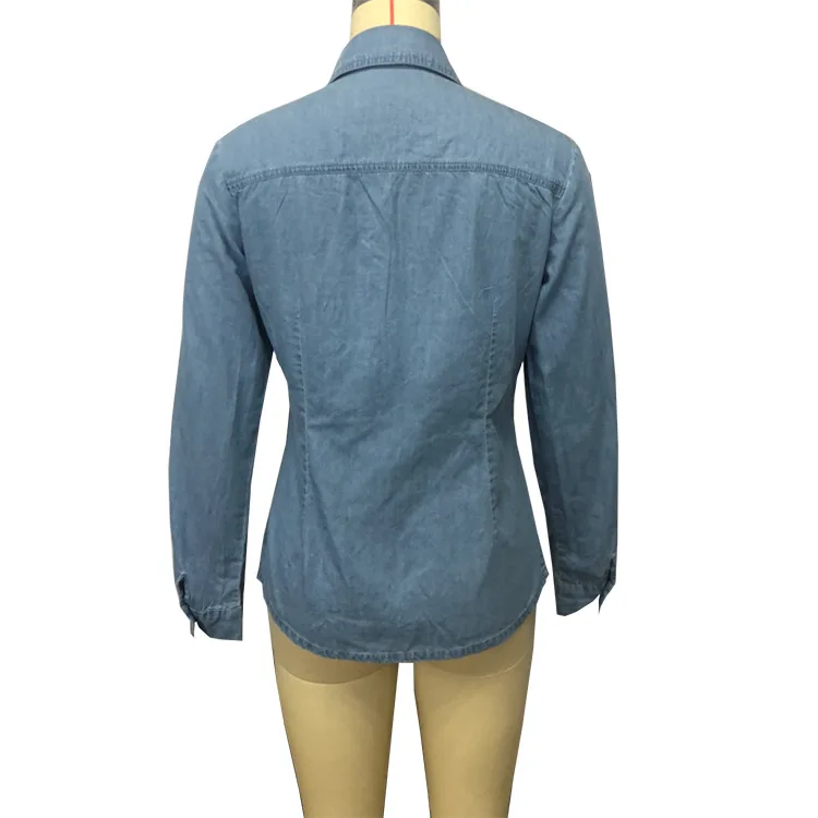 Spring Summer Denim Blouse Woman Long Sleeve European Style Female Top Shirt Woman Plus Size Shirts
Spring Summer Denim Blouse Woman Long Sleeve European Style Female Top Shirt Woman Plus Size Shirts