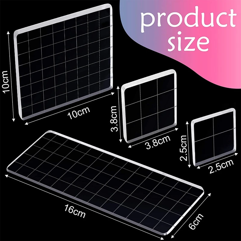 Craft Ink Pads,Stamp Pads and Acrylic Stamp Blocks Clear Stamping Blocks with Grid Lines for Stamping Card Making
Craft Ink Pads,Stamp Pads and Acrylic Stamp Blocks Clear Stamping Blocks with Grid Lines for Stamping Card Making