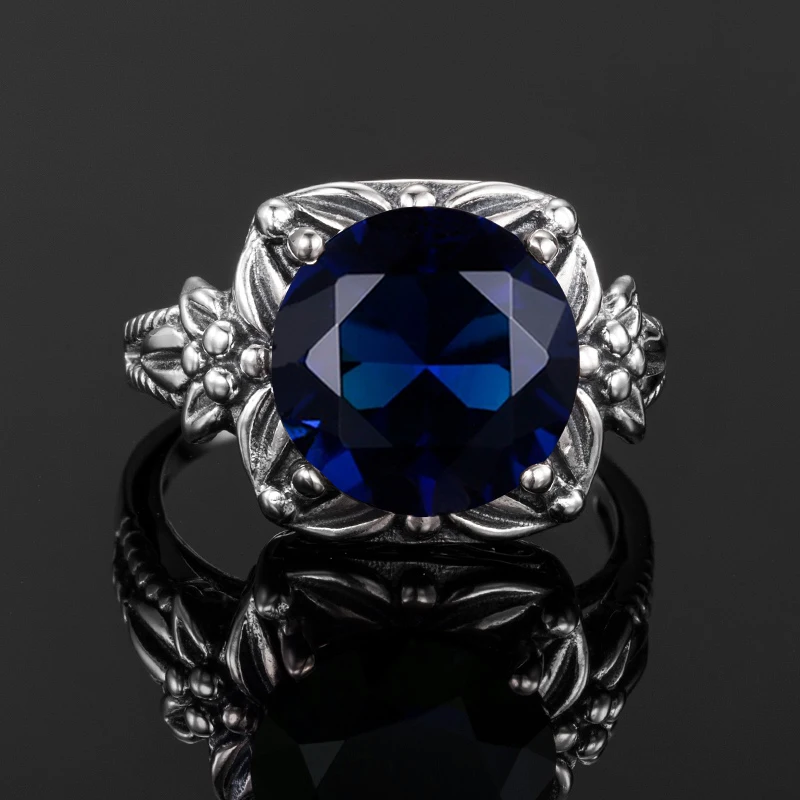 100% Real S925 Sterling Silver Ring Vintage Blue Stone Sapphire Rings Silver 925 Jewelry For Women Accessories Luxury Brand New
100% Real S925 Sterling Silver Ring Vintage Blue Stone Sapphire Rings Silver 925 Jewelry For Women Accessories Luxury Brand New