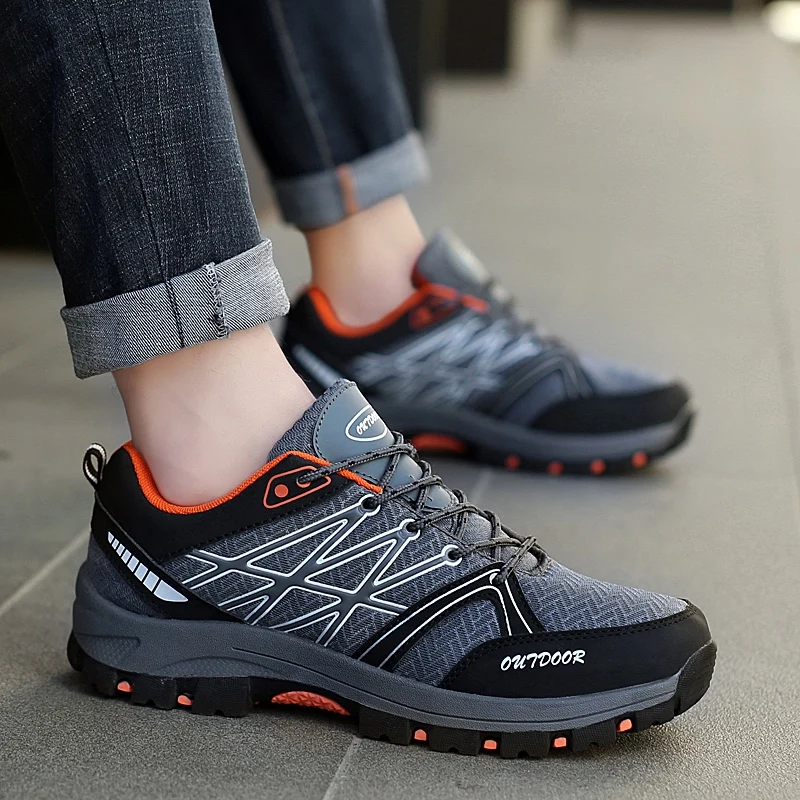 Outdoor Trekking Sport Men's Sneakers Hiking Climbing Non-leather Casual Shoes Breathable Mesh Non-slip Walking Sport Shoes Male 
Outdoor Trekking Sport Men's Sneakers Hiking Climbing Non-leather Casual Shoes Breathable Mesh Non-slip Walking Sport Shoes Male