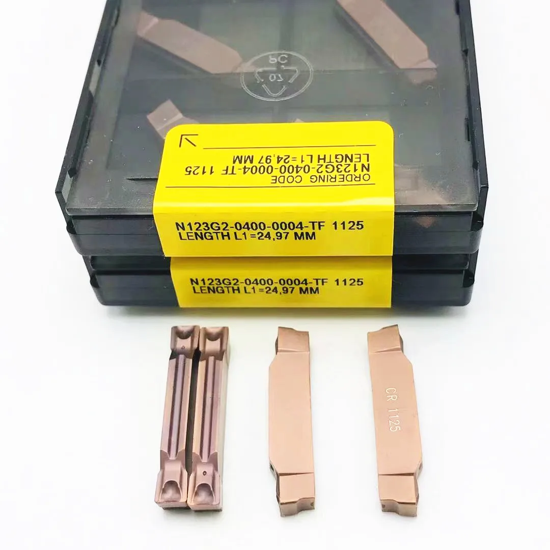 Slotting insert N123G2 0400 0004 CR 1125 Sectional slotting cut-off tool Lathe slot blade CNC stainless steel turning tool
Slotting insert N123G2 0400 0004 CR 1125 Sectional slotting cut-off tool Lathe slot blade CNC stainless steel turning tool