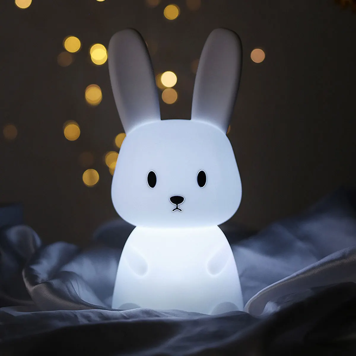 LED Night Light Rabbit Desk Lamp USB Charging Bedside Kids Reading Breathing Lam with 7-Color Mini Modes Lights Studying
LED Night Light Rabbit Desk Lamp USB Charging Bedside Kids Reading Breathing Lam with 7-Color Mini Modes Lights Studying