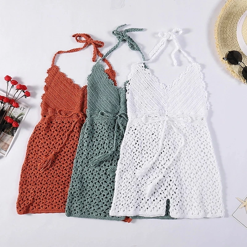Women Knitted Crochet Bikini Cover-ups Hollow Out Sexy V-neck Backless Jumpsuit Summer Bodycon Bodysuit Swimwear Cover-up
Women Knitted Crochet Bikini Cover-ups Hollow Out Sexy V-neck Backless Jumpsuit Summer Bodycon Bodysuit Swimwear Cover-up