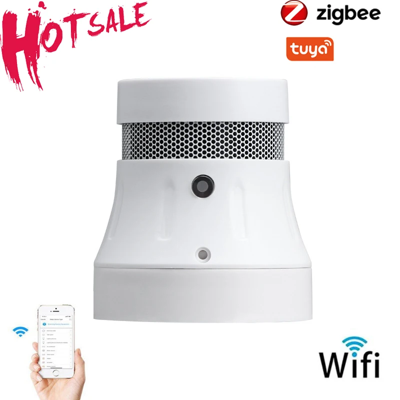 Wifi Tuya Smart Smoke Detector Sensor Alarm Fire Smoke Detector Wifi Fire Protection Home Security Alarm Smart Life APP
Wifi Tuya Smart Smoke Detector Sensor Alarm Fire Smoke Detector Wifi Fire Protection Home Security Alarm Smart Life APP