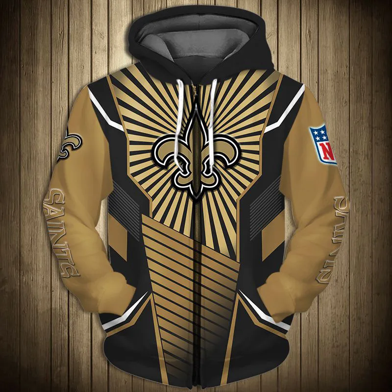 2021 New Orleans Men's cool football sportswear Khaki stripe stitching graffiti letter printing Saints 3D Zipper Hoodies
2021 New Orleans Men's cool football sportswear Khaki stripe stitching graffiti letter printing Saints 3D Zipper Hoodies