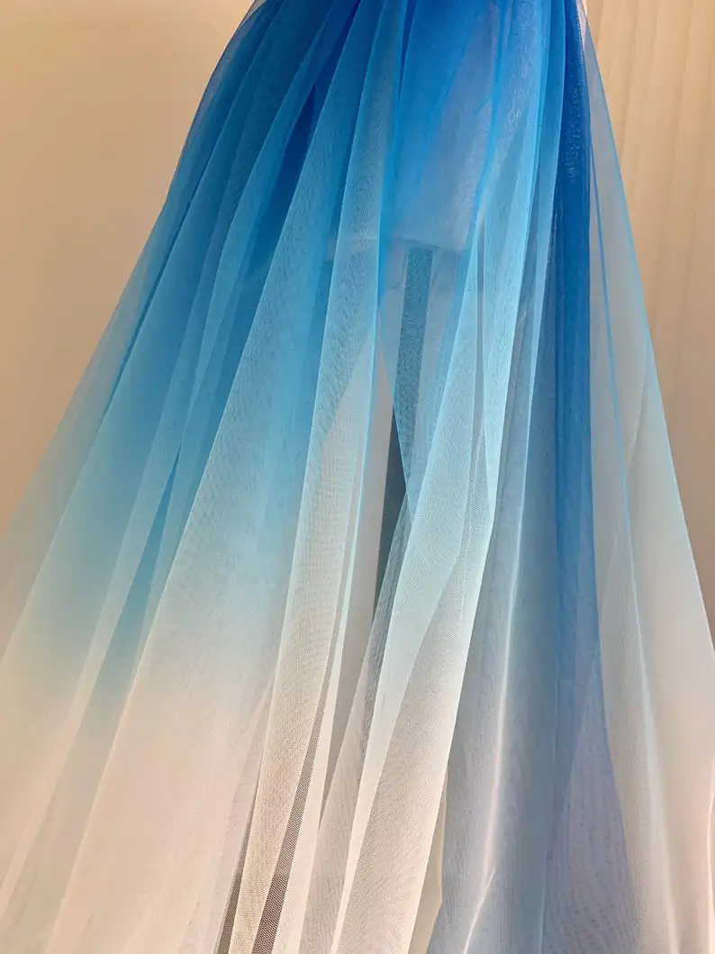 3 yards Dip Dye Style Tulle Fabric With Ombré Colors Blue And White Mesh Lace Fabric Well Drape Tulle Lace Fabric
3 yards Dip Dye Style Tulle Fabric With Ombré Colors Blue And White Mesh Lace Fabric Well Drape Tulle Lace Fabric