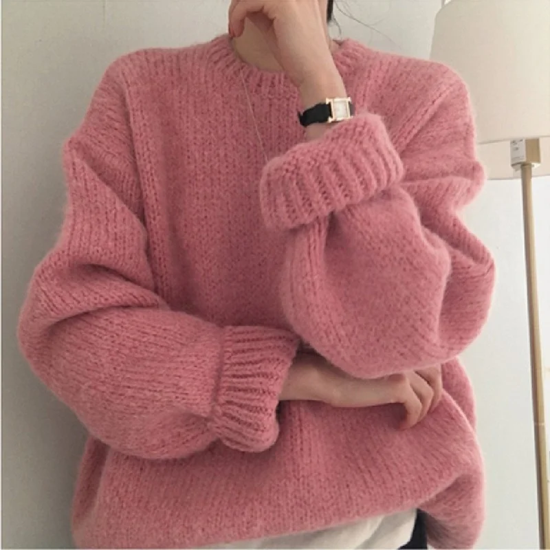Pink 2021 Female Sweater Pullover Fashion Korean Knitting Tops Women Autumn Winter Long Sleeve Loose Knitted Sweater Ins Popular
Pink 2021 Female Sweater Pullover Fashion Korean Knitting Tops Women Autumn Winter Long Sleeve Loose Knitted Sweater Ins Popular