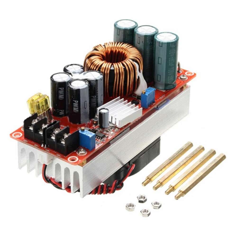 1500W 30A CC CV Boost Converter DC-DC Step Up Power Supply Adjustable Module DC 10V-60V to 12V-90V DIY Kit Electric Unit Module 
1500W 30A CC CV Boost Converter DC-DC Step Up Power Supply Adjustable Module DC 10V-60V to 12V-90V DIY Kit Electric Unit Module