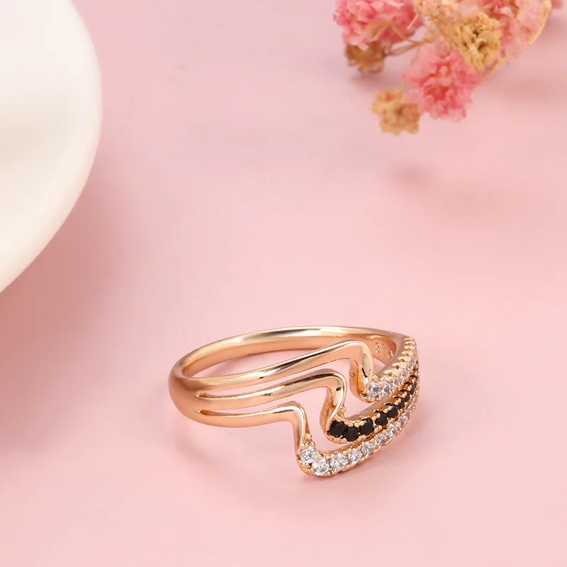 Vintage Female White Black Crystal Ring Charm Rose Gold Color Wedding Rings For Women Cute Geometry Zircon Engagement Ring
Vintage Female White Black Crystal Ring Charm Rose Gold Color Wedding Rings For Women Cute Geometry Zircon Engagement Ring