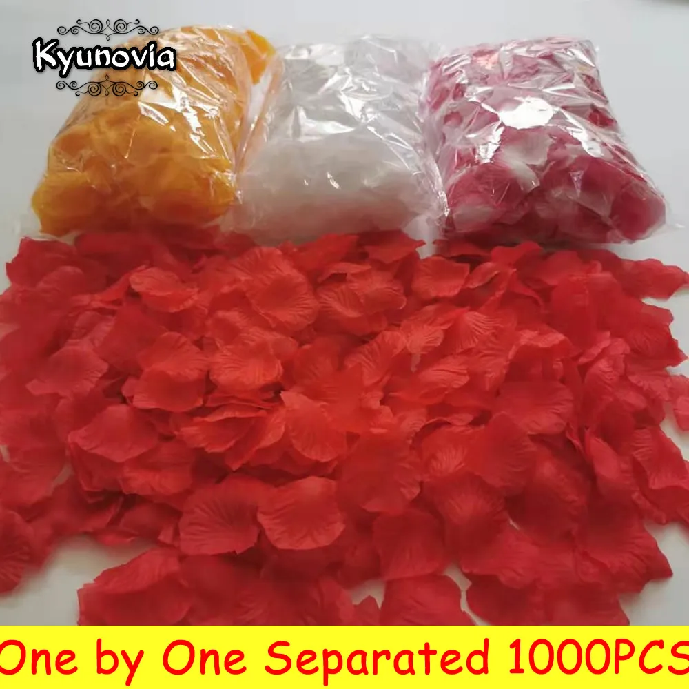 Kyunovia отдельные лепестки 1000 шт полиэстер розовый Petalos De Rosa Свадебные украшения