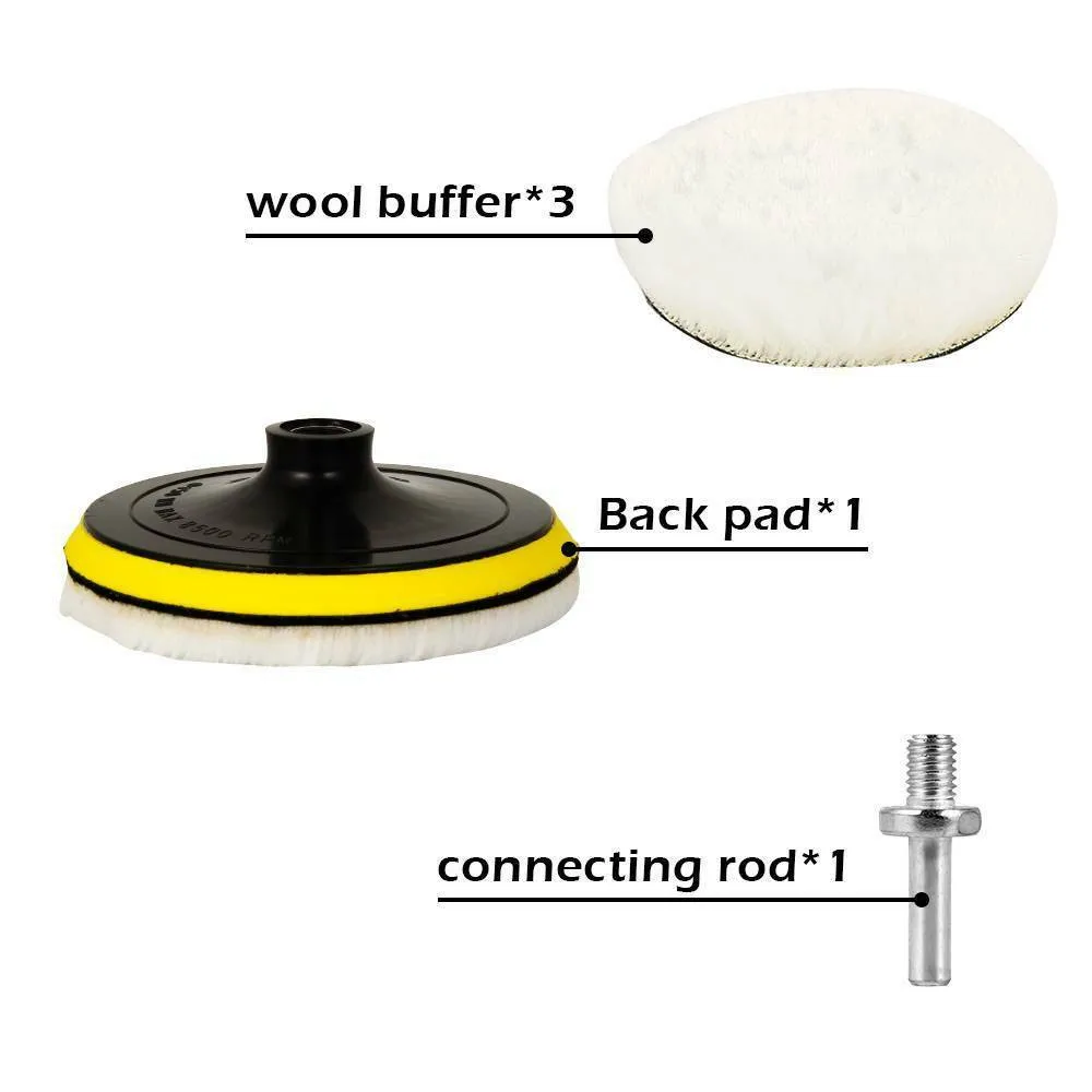 5PCS Buffing Polishing Pads Wool Wheel Mop Kit For Car Polisher Drill Adatper Wheels Brush Sand Rotary Tool
5PCS Buffing Polishing Pads Wool Wheel Mop Kit For Car Polisher Drill Adatper Wheels Brush Sand Rotary Tool