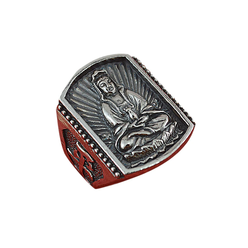Retro Ethnic Style Pure Silver Guanyin 999 Pure Silver Ring Men's Domineering Large Size Ring Personality Good Luck Silver Ring
Retro Ethnic Style Pure Silver Guanyin 999 Pure Silver Ring Men's Domineering Large Size Ring Personality Good Luck Silver Ring