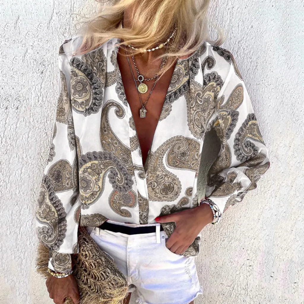 Moda Mujer 2020 Women Ladies Fashion Paisley Print Long Sleeve Shirt T Shirts Camisas Mujer Camisas Feminina
Moda Mujer 2020 Women Ladies Fashion Paisley Print Long Sleeve Shirt T Shirts Camisas Mujer Camisas Feminina