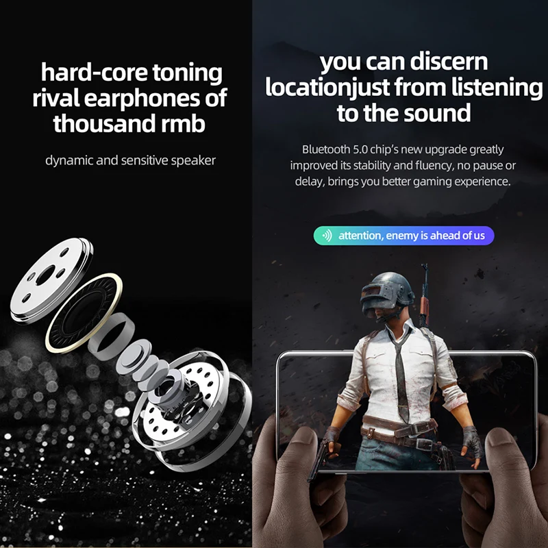 VAORLO ES01 TWS Earphones Bluetooth 5.0 Touch Waterproof 3D Stereo Wireless Sports Earbuds LED Power Display 2000mAh Headset | Электроника