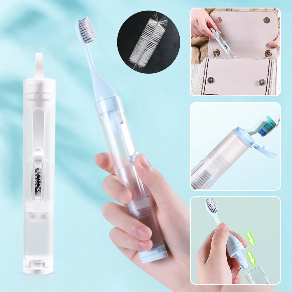 Travel Toothbrush Fold Toothbrush Folding with Toothbrush Storage Box Portable for Camping Travel Business Trip
Travel Toothbrush Fold Toothbrush Folding with Toothbrush Storage Box Portable for Camping Travel Business Trip