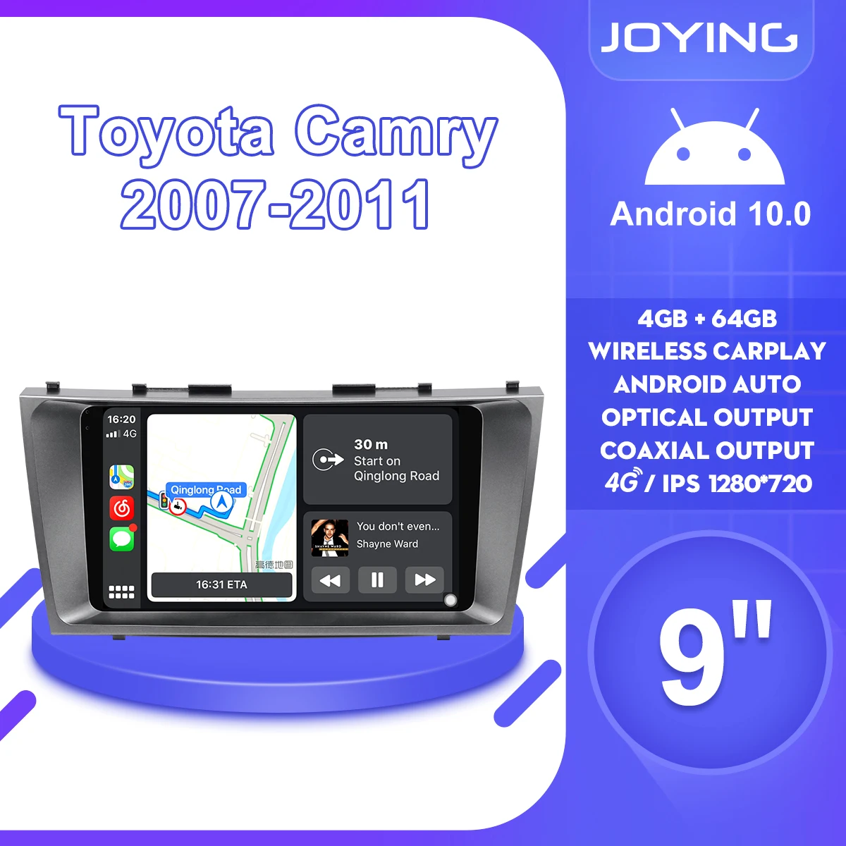 JOYING Autoradio 1Din Android 10 Car Radio Stereo Head Unit For Toyota Camry 2007 2011 Wireless Carplay Android Auto DVR OBD2 4G
JOYING Autoradio 1Din Android 10 Car Radio Stereo Head Unit For Toyota Camry 2007 2011 Wireless Carplay Android Auto DVR OBD2 4G